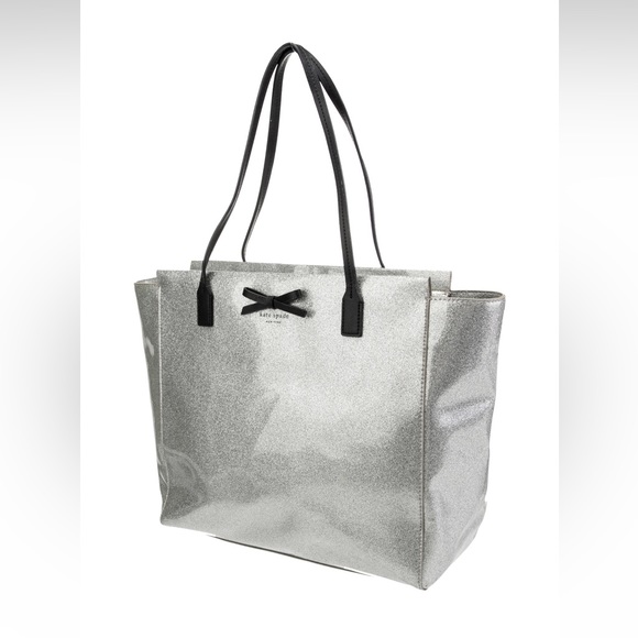 Kate Spade Glitter PVC Silver Tote - Picture 3 of 6